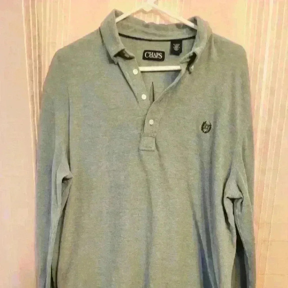Chaps Other - EUC Men's XL Chaps cotton mint green long sleeve polo shirt, $18